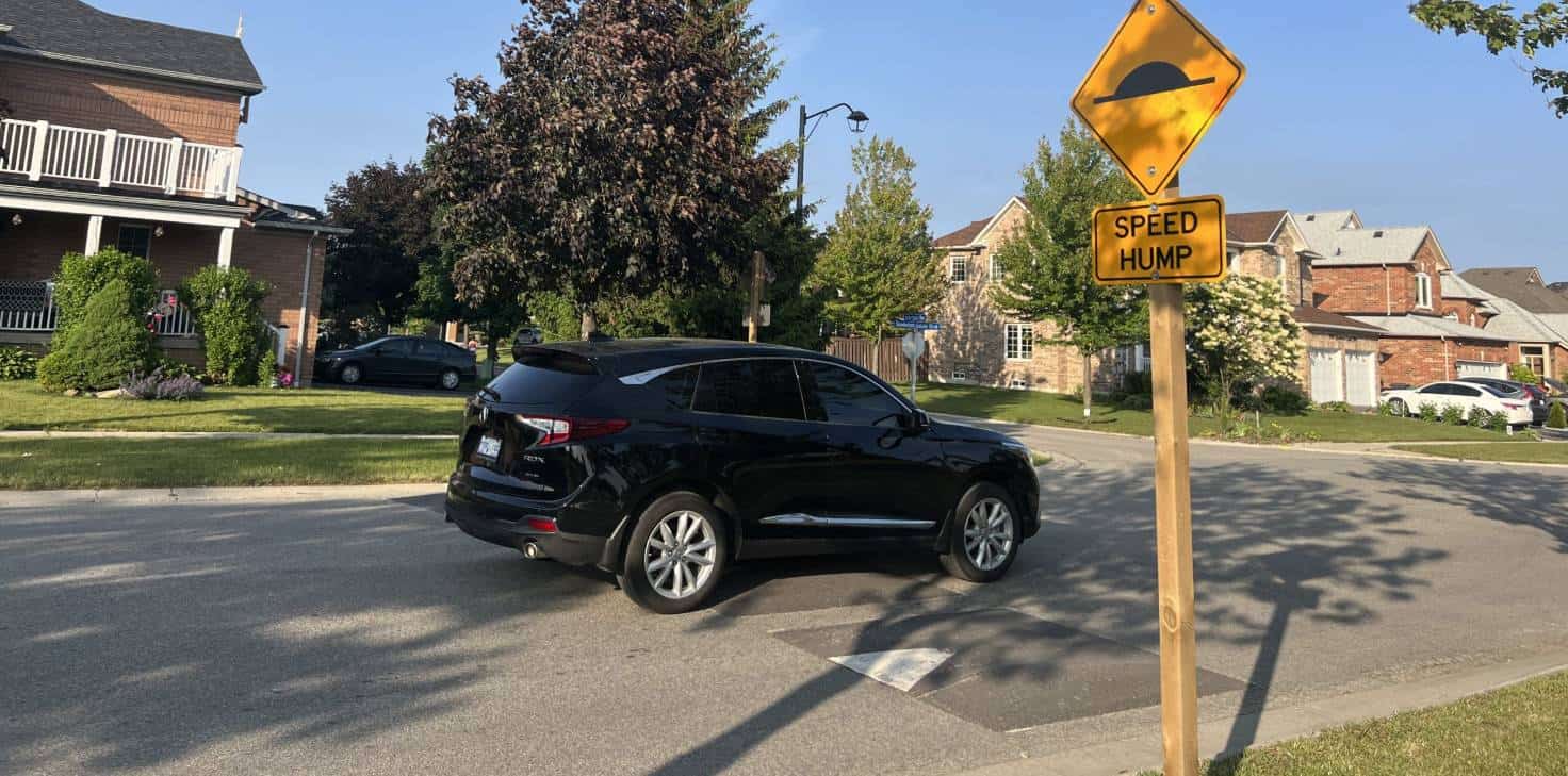 hump bump speed mississauga traffic