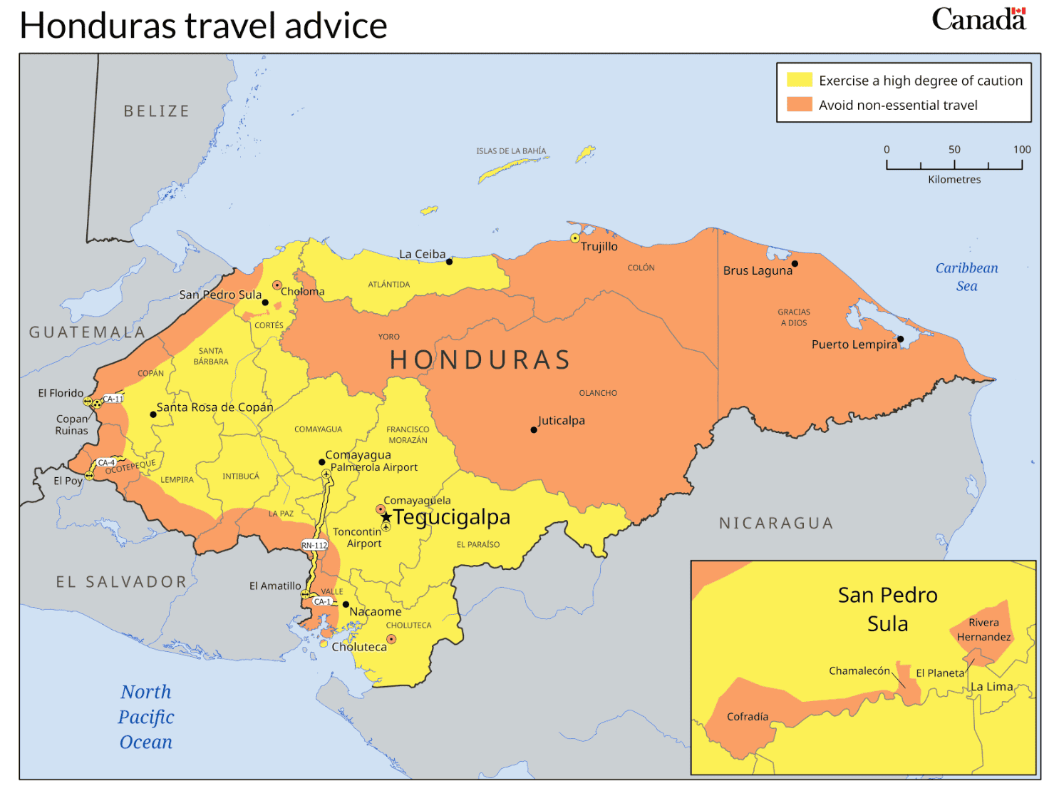 honduras travel advisory