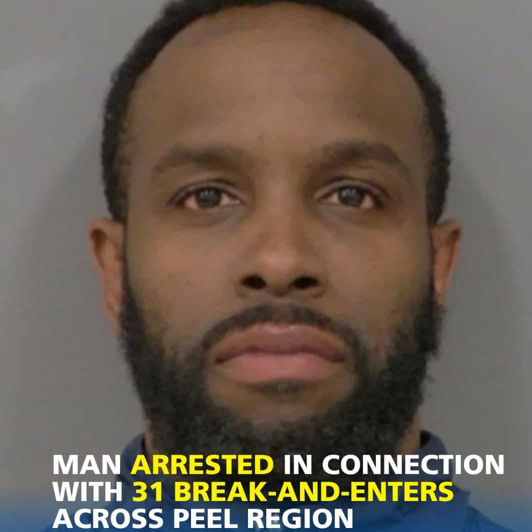 mississauga man charged in dozens of break-and-enters.