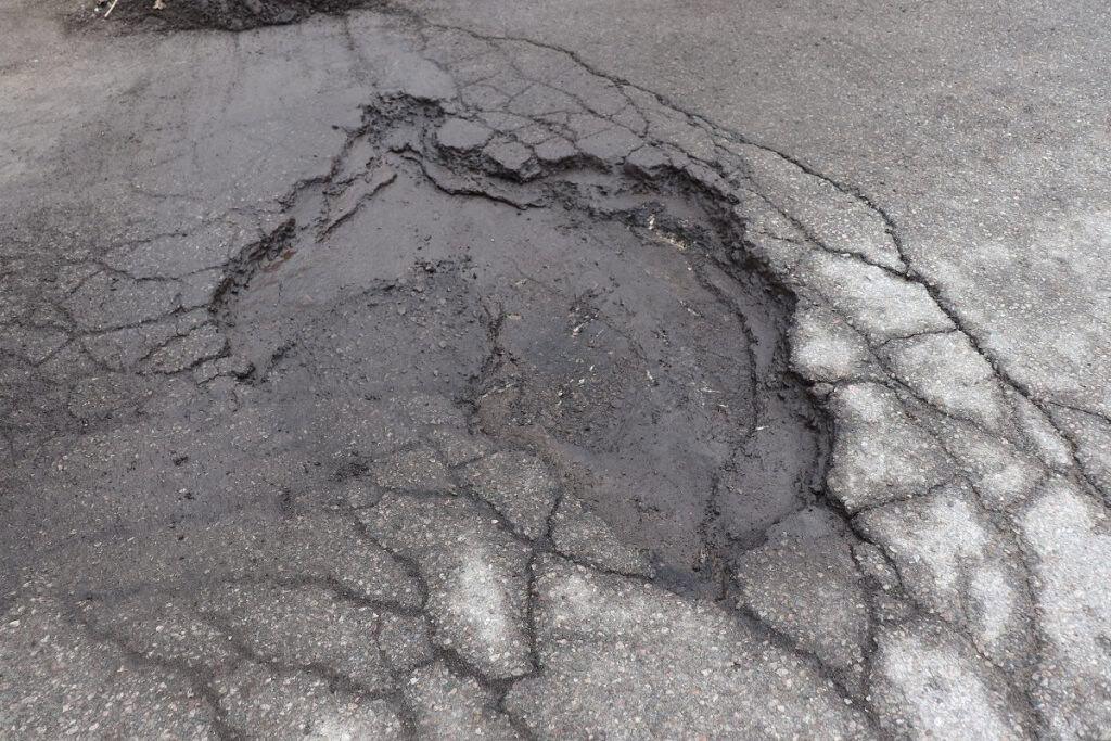 mississauga residents complain about construction trucks causing damage to roads.
