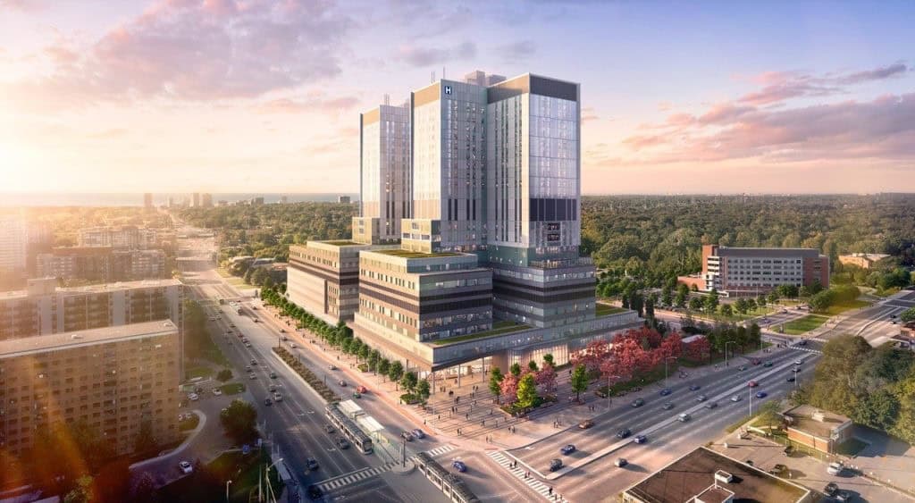 progress on the new mississauga hospital.