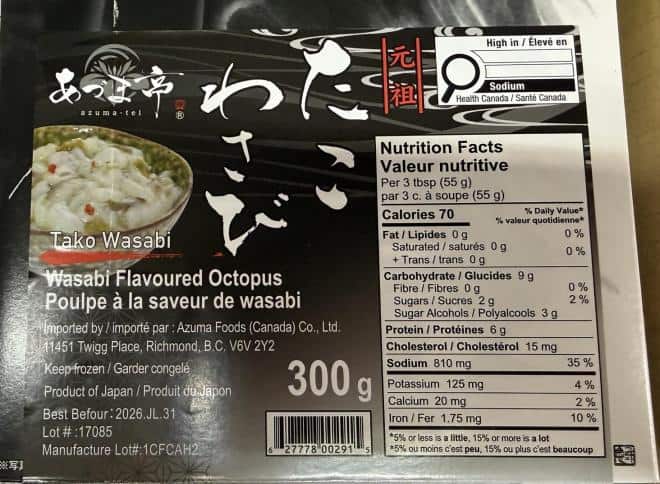 RECALL: Food products recalled in Ontario due to undeclared fish