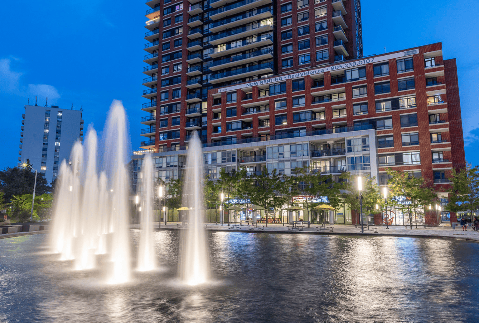 Rental apartments at Pat Bayly Square in Ajax