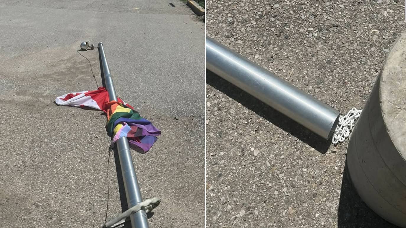 pride flags cut down ontario schools