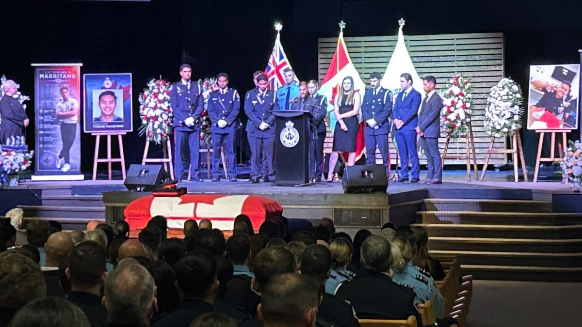 DRPS Constable-in-Training Tyrone Magbitang was remembered at his funeral in Oshawa Friday