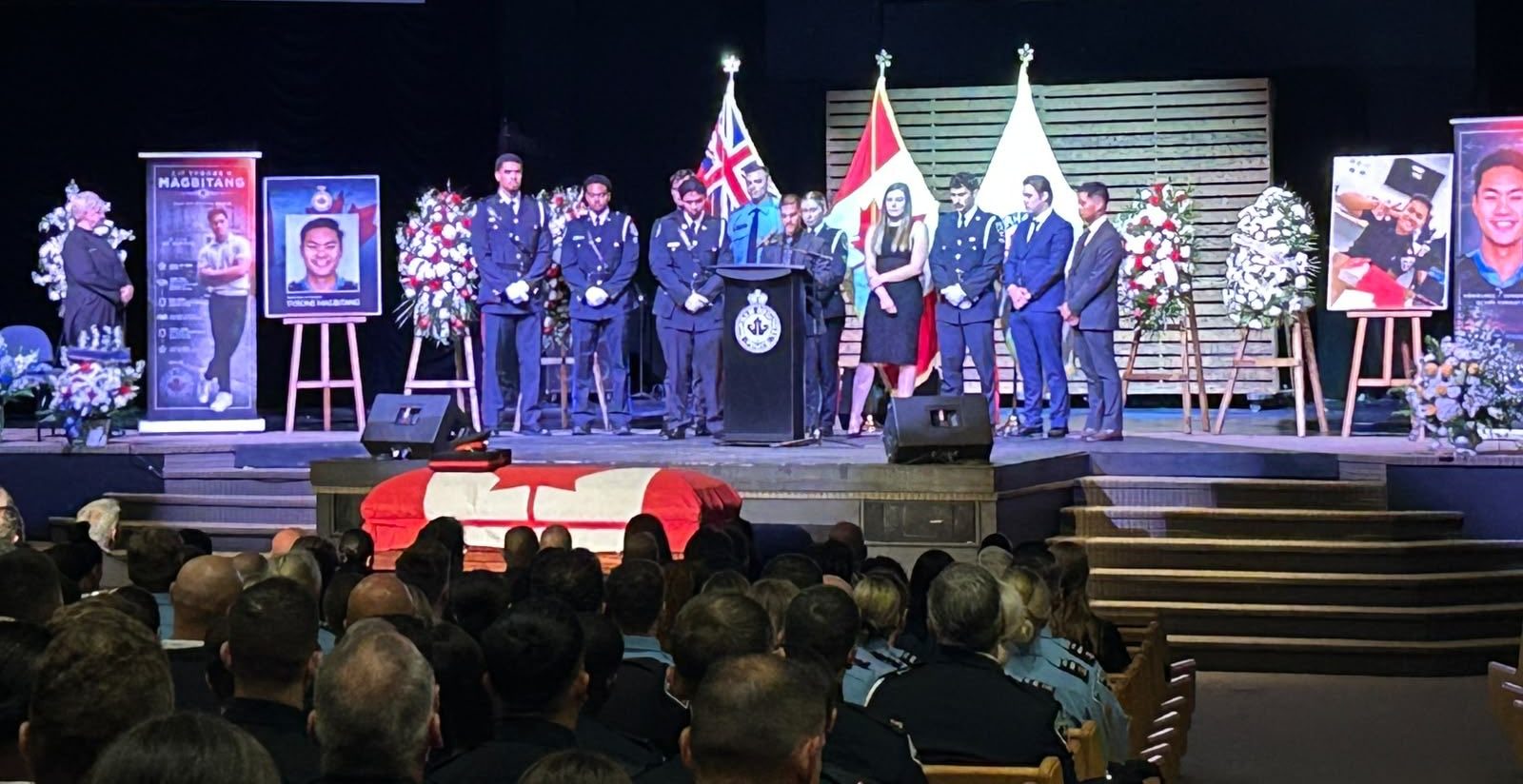DRPS Constable-in-Training Tyrone Magbitang was remembered at his funeral in Oshawa Friday