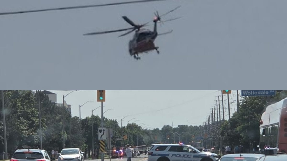 ROAD CLOSED: Driver airlifted from rollover crash in Mississauga