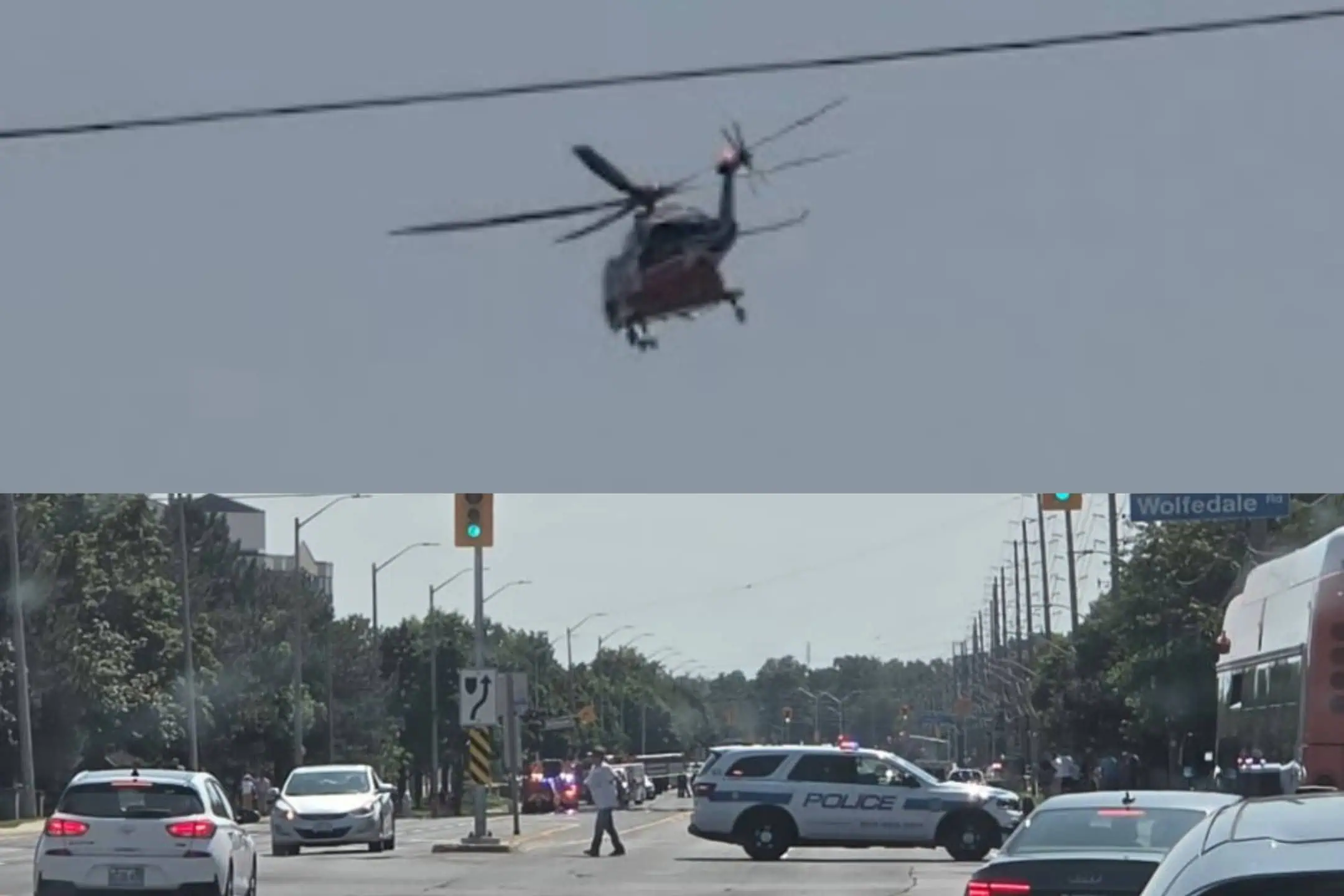ROAD CLOSED: Driver airlifted from rollover crash in Mississauga