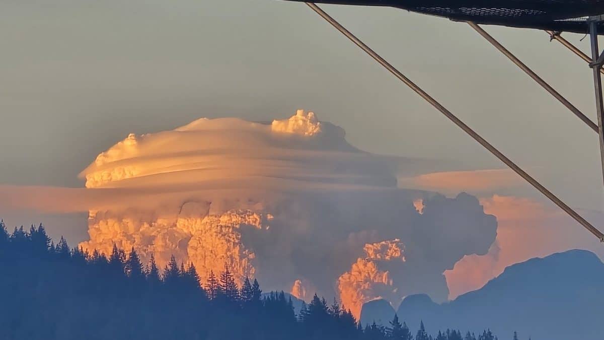 Unusual-looking clouds loom high over British Columbia