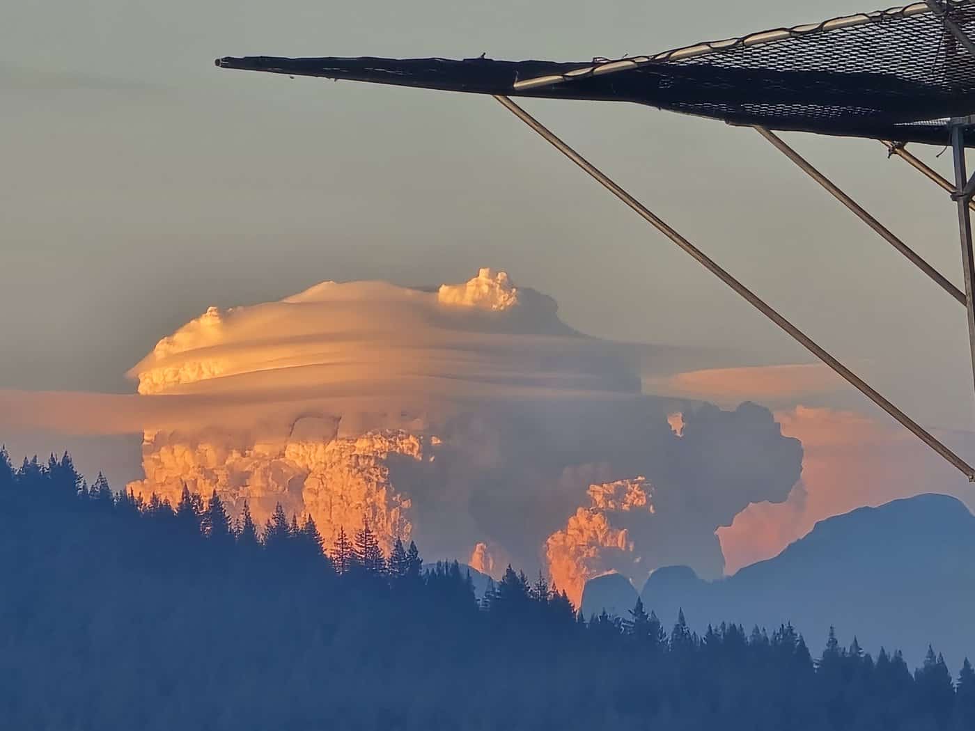 Unusual-looking clouds loom high over British Columbia