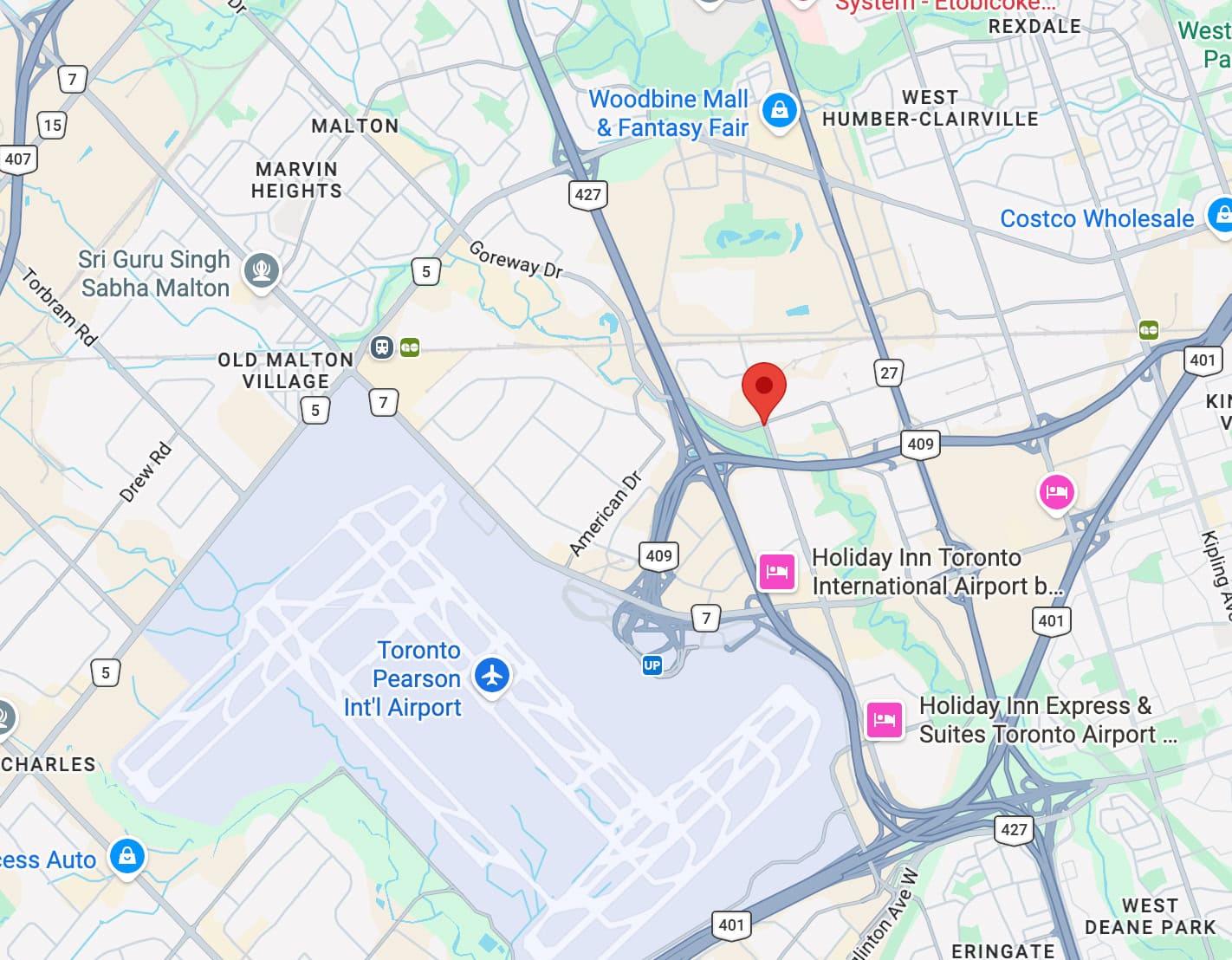 fire near toronto pearson airport
