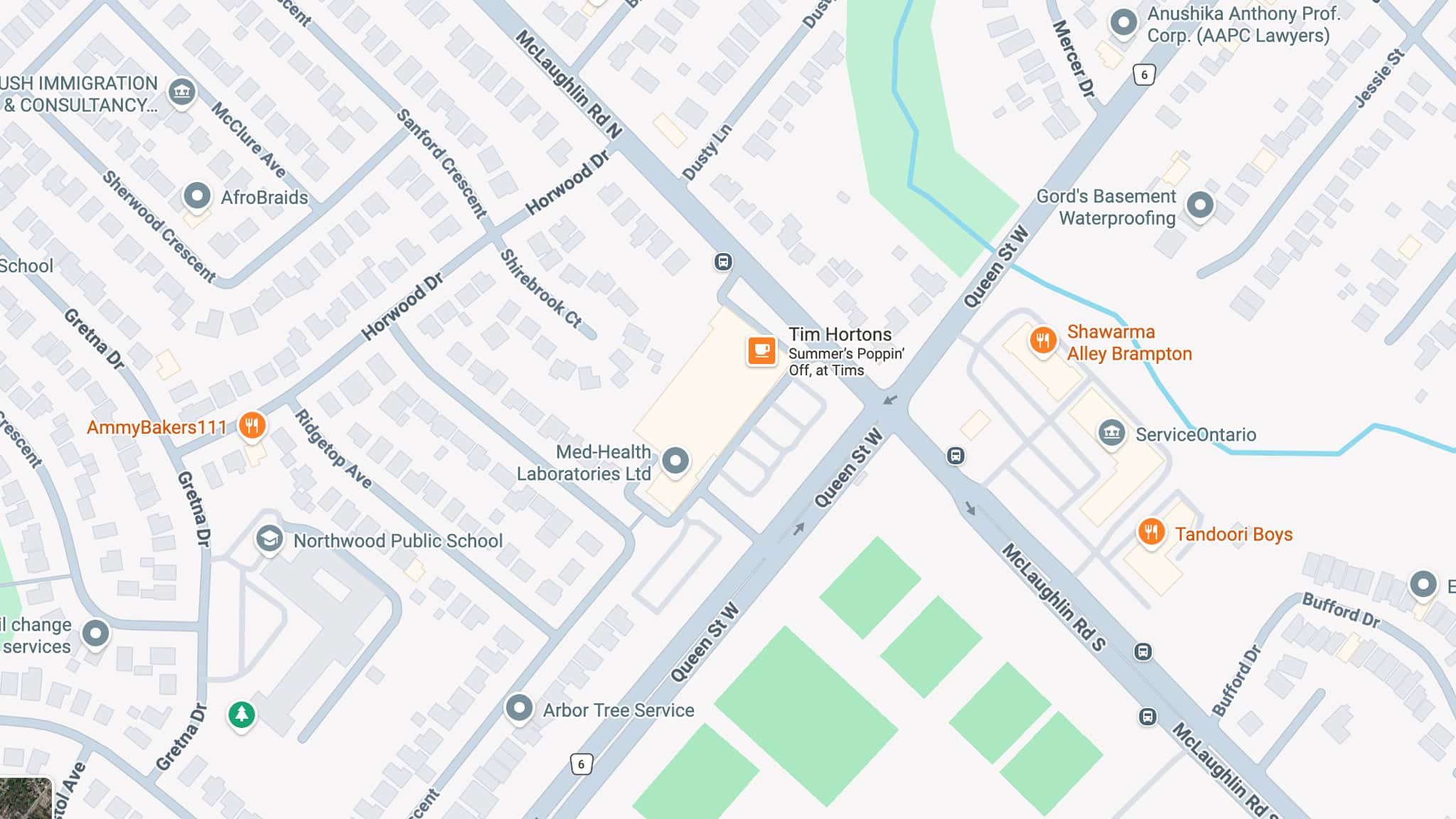 intersection closed brampton