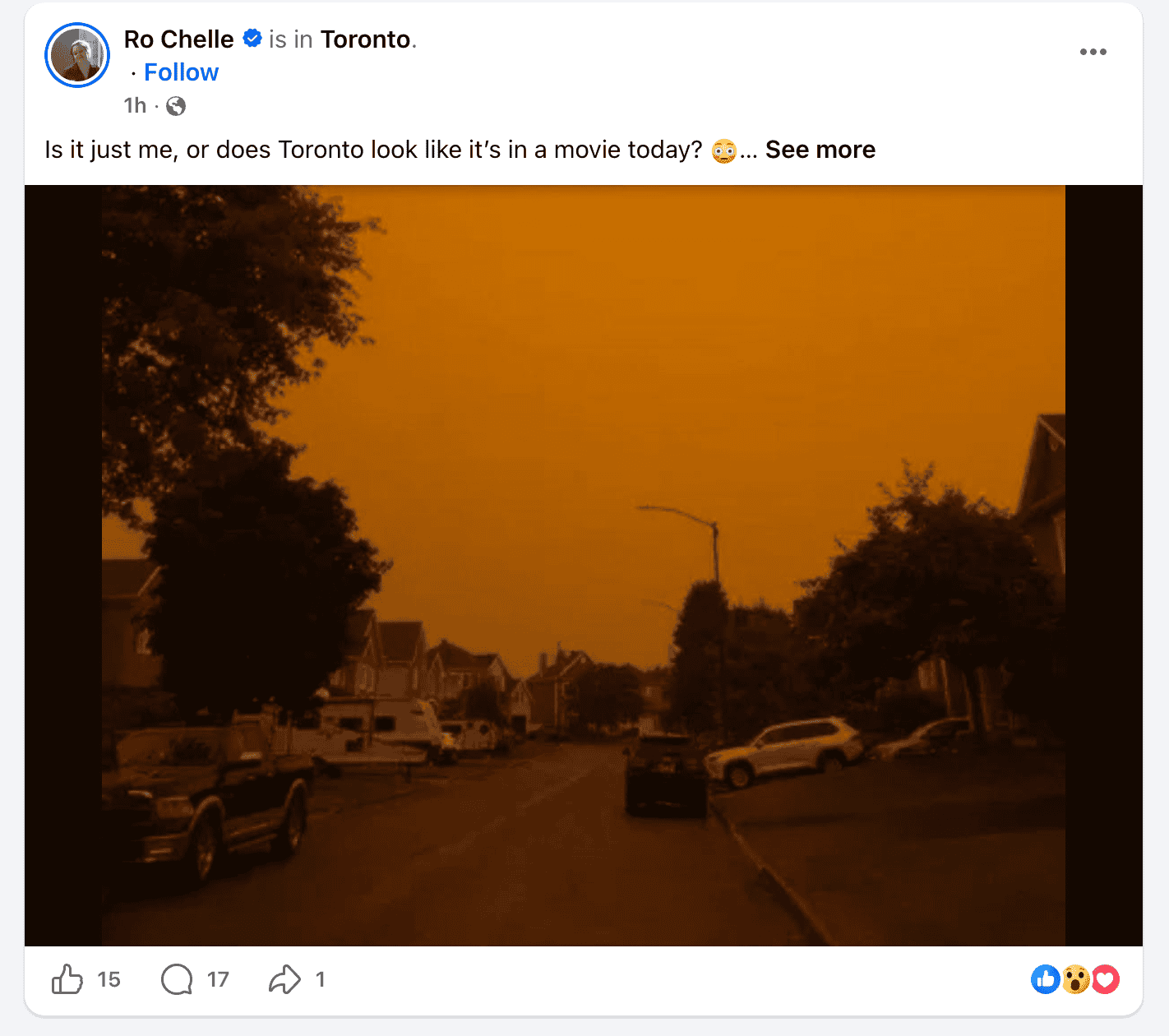 toronto orange sky ontario